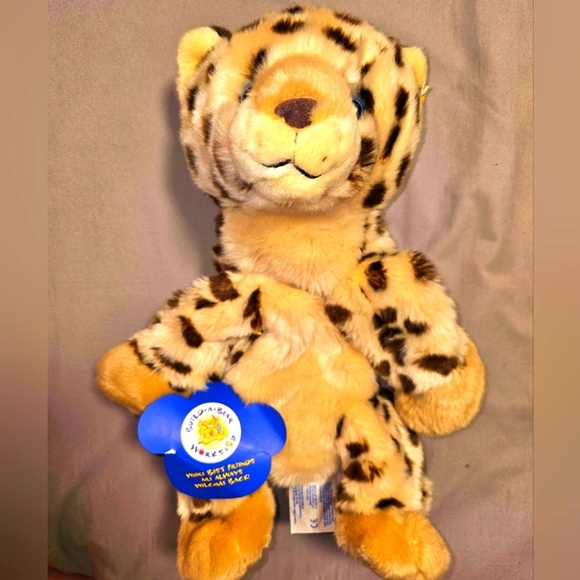 Build-A-Bear Other - RARE Build A Bear Baby Leopard Cheetah Panther - BLUE EYES - First Edition HTF